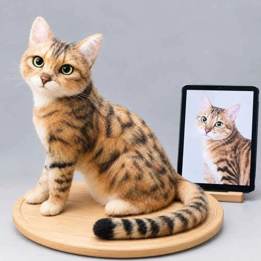 Custom Full-Body Felted Pet Sculpture – Cherish Your Pet's Spirit Forever