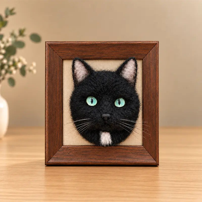 What Should I Do About Loose Fibers on a Felted Pet Portrait?