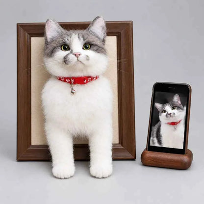 Custom 3D Felted Pet Framed Portrait