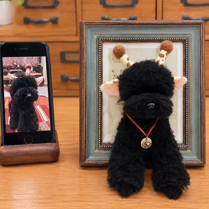 Custom 3D Felted Dog Frame Portrait