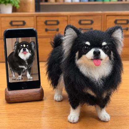 Custom Full-Body Felted Dog Sculpture