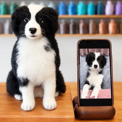 Custom Full-Body Felted Dog Sculpture