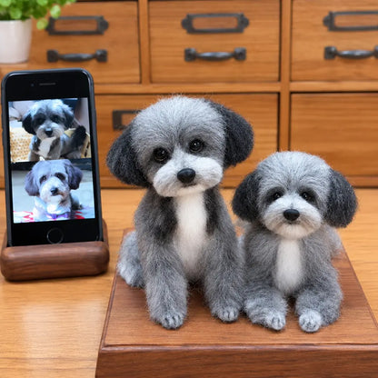 Custom Full-Body Felted Dog Sculpture