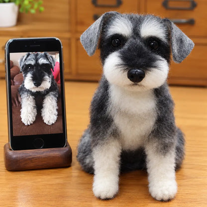 Custom Full-Body Felted Dog Sculpture