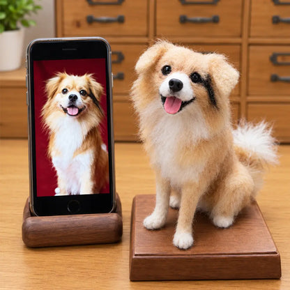 Custom Full-Body Felted Dog Sculpture