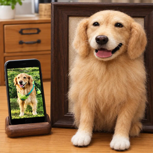 Custom 3D Felted Dog Frame Portrait