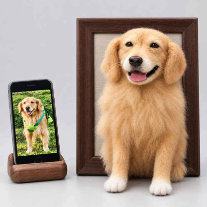 Custom 3D Felted Pet Framed Portrait